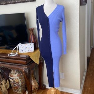 STAUD shoko dress blue size XS NWT